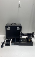 Singer 221 Featherweight Sewing Machine Black Vintage 1950 AJ205304 With Case