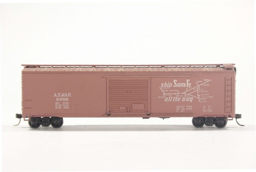 Coche de caja de acero HO Roundhouse Santa Fe 'El Capitán' 50 ft puerta corredera #64016 + Kadee | Zustand: Used