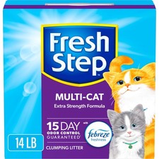 Fresh Step Multi-Cat Clumping Cat Litter Odor Control Activated Charcoal Low Dus