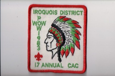 1983 CAC Iroquois District Pow Wow 17th Annual patch