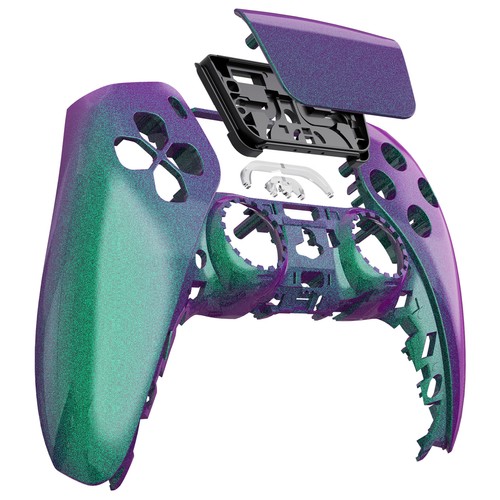 eXtremeRate Black Soft Touch Touchpad Front Top Shell Cover For ps5 Controller - Afbeelding 10 van 29
