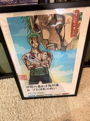 #ad One Piece Poster Ep 377 Zoro 13”x19” *Not framed* $22.79