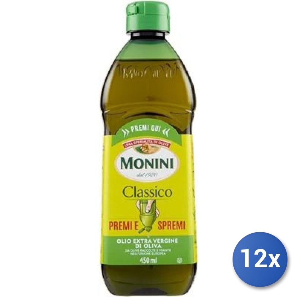 12x Multipack Monini Extra Virgin Oil Class Ml450