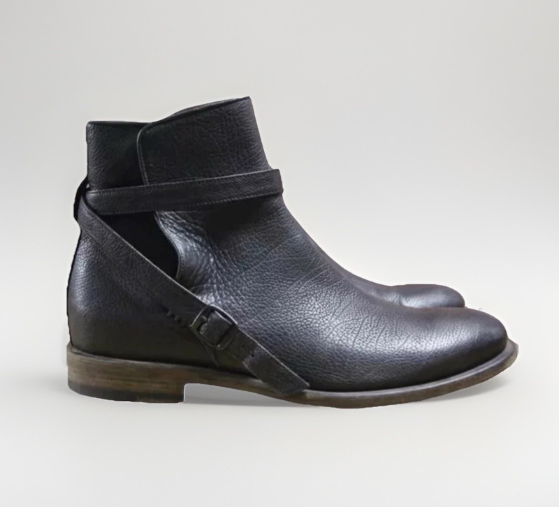BOTTEGA VENETA⚡️"Metfree" black leather jodhpur strap boots 41.5EU/8.5US 272790