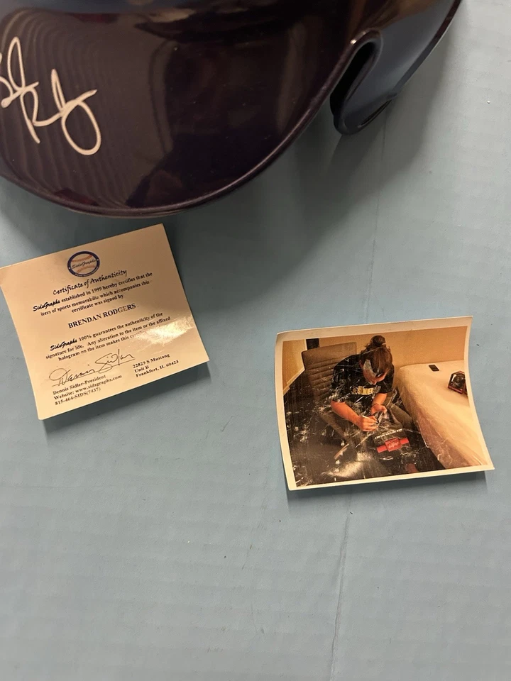 Brendan Rodgers Signed Autograph Colorado Rockies F/s Batting Helmet Inscription - Image 4 of 4