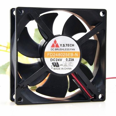 1PC Y.S.TECH FD248025EB-N 24V 0.23A 8CM 8025 2-Wire Inverter Cooling Fan  #ff