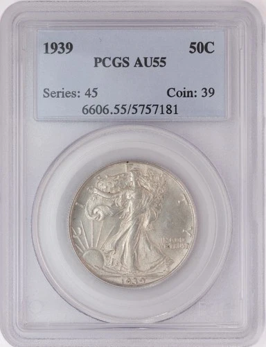 1939 Walking Liberty Half Dollar PCGS AU55 (B3326)