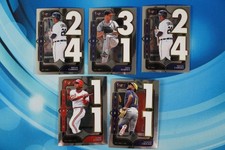 2025 Panini Select Baseball - 5 NUMBERS Insert Card Lot - SEE PIC