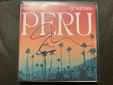 Ed Sheeran Hand Signed CD Sleeve + Peru CD Included BRAND NEW Rare !