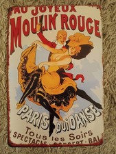 PLAQUE METAL REEDITION ANCIENNE PUB MOULIN ROUGE