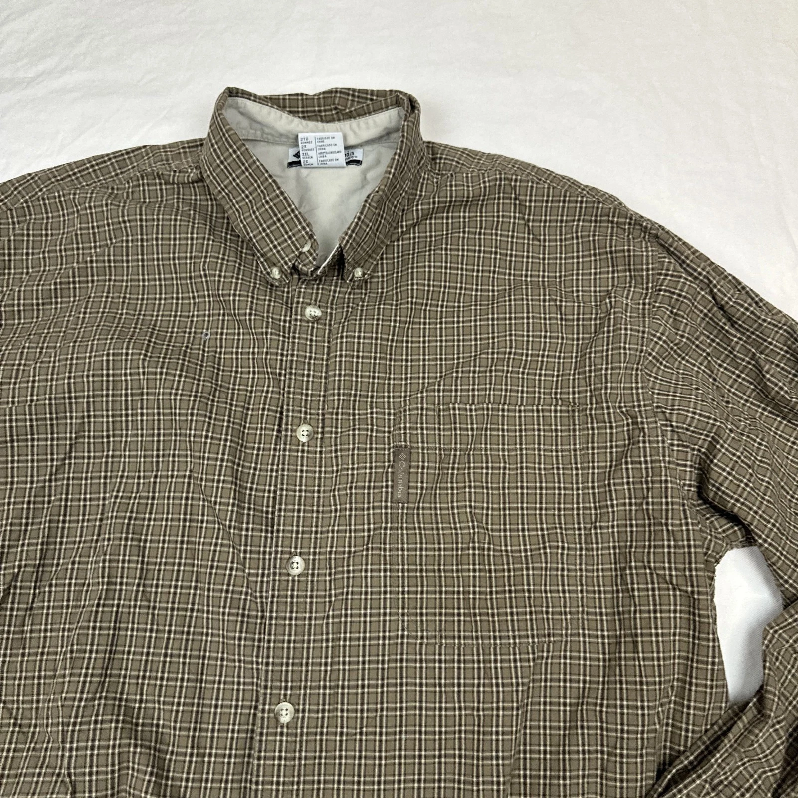 Columbia Shirt Mens XXL Plaid Flannel Casual Outdoor Hiking Workwear