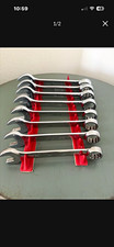 Snap-on Tools Oex 8pc Sae Combination Short Handle Wrench Set Chrome Vintage
