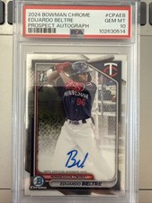 2024 Bowman Chrome  Eduardo Beltre Prospect Auto Twins PSA 10