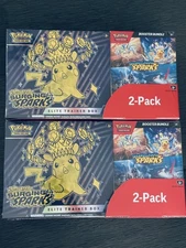 Pokémon TCG Surging Sparks ETB + Booster Bundle Costco 2-pack Sealed lot of 2