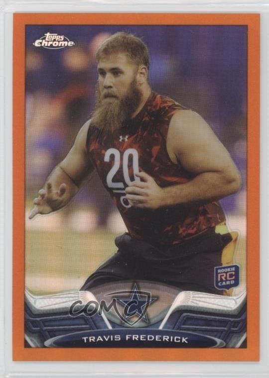 Travis Frederick Topps Chrome #157 Orange Refractor