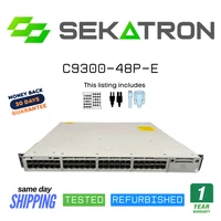 🔀 Cisco C9300-48P-E • 48x 1G PoE+ Modular Uplinks Dual PSU Network Essentials