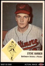 1963 Fleer #1 Steve Barber Orioles 7 - NM