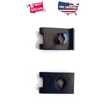 Clip-On U Type Nuts 8 Black Spring Steel Fasteners 50 Pack For Tapping Screws