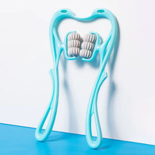 Cervical Neck Massager, Manual Neck Clamp Multifunctional Kneading Roller 6-Ball