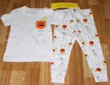 OLD NAVY Baby Toddler HALLOWEEN Skeleton Pajama Set 12 18 Months NEW