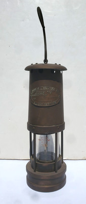 Vintage E Thomas Williams Brass Miners Lamp Lantern Makers Aberdare from Wales 2