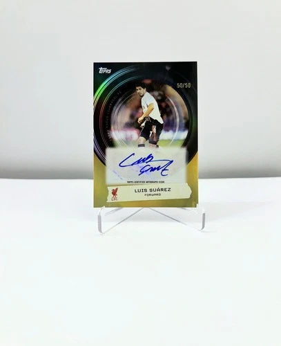 2025/26 Topps Focus Liverpool Luis Suarez Black Viewfinder Gold Autograph /50