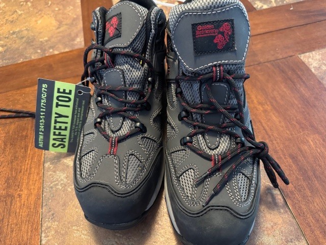 Golden Retriever Safety Toe Work Boots US mens 9.5 Grey | eBay