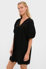 Hyacinth House Black Crochet Diana Mini Dress Size XXL Black