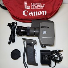 Vintage Canon Zoom 8 Film Camera  C-8 TRIGGER GRIP  Case  Some Accessories