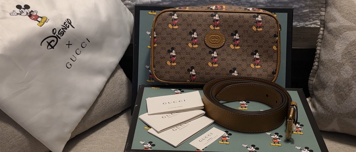 Disney x Gucci ボディバッグ Gucci x Disney Mickey Mouse Belt Bag Unisex 90cm Crossbody Purse