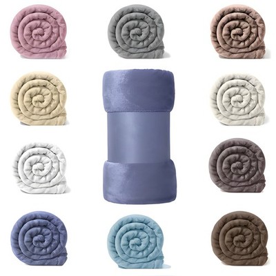 Warme Winterdecke weiche Decke einfarbig für Schlafsofa 240x150