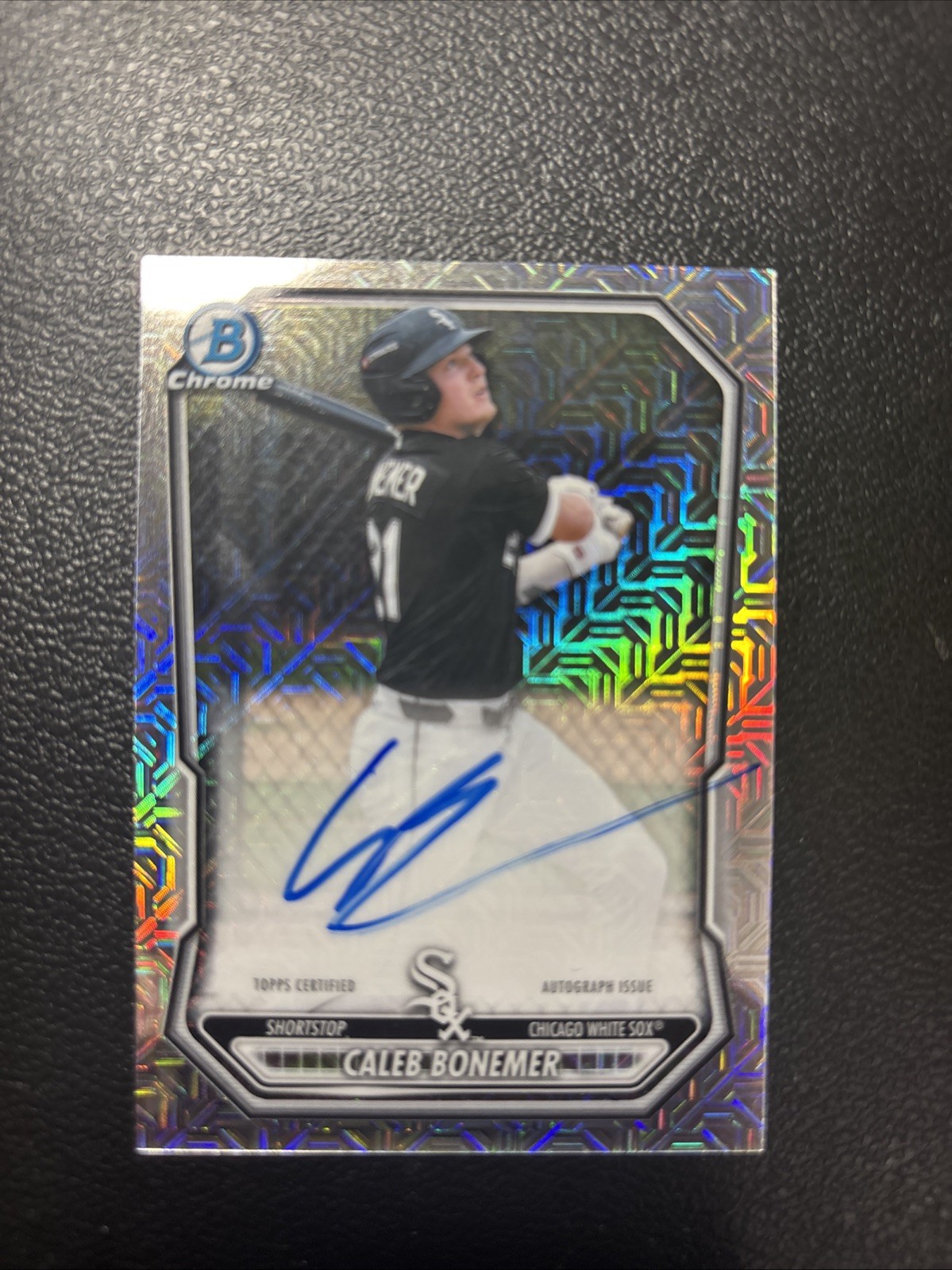 2026 Bowman Chrome Caleb Bonemer BMA-CB Mojo Auto view 3