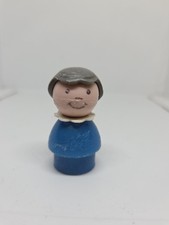 WHOOPS!! Vintage Fisher Price little people blue girl w/GRAY hair