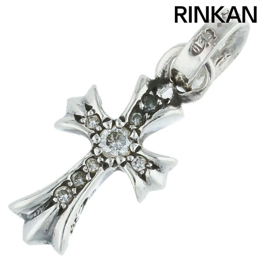 CHROME HEARTS Collana Argento Charm Diamanti Pave Grasso Bambino Cuori Cromati CRS BBYFAT P DMND Usata