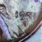 1951 D/S or S/D Lincoln Wheat Penny OMM, Over Mint Mark  Strike Error + 1 -1951s — photo 5