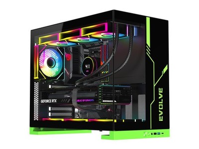 DIYPC IDX8-BK-ARGB Black USB3.0/ Type C Tempered Glass ATX Gaming Computer Case