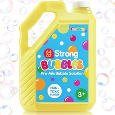 64 OZ Bubble Solution Refill Pre-Mix: Non-Toxic Bubbles for 64 OZ, Yellow