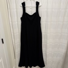 Show Me Your MuMu Full Length Dress Black Womens XXL Square Neck Gown Wedding 