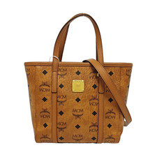 MCM Toni Classic Monogram Print Tote Crossbody Shopping Bag - Excellent #19BK9K0