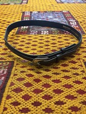Nocona Men s Leather Belt Black Size 38 Braided Silver Buckle