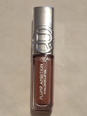 L'Oréal Plump Ambition Hyaluron Lip Oil 24HR Care w/ Hyaluronic Acid Nude Macaro