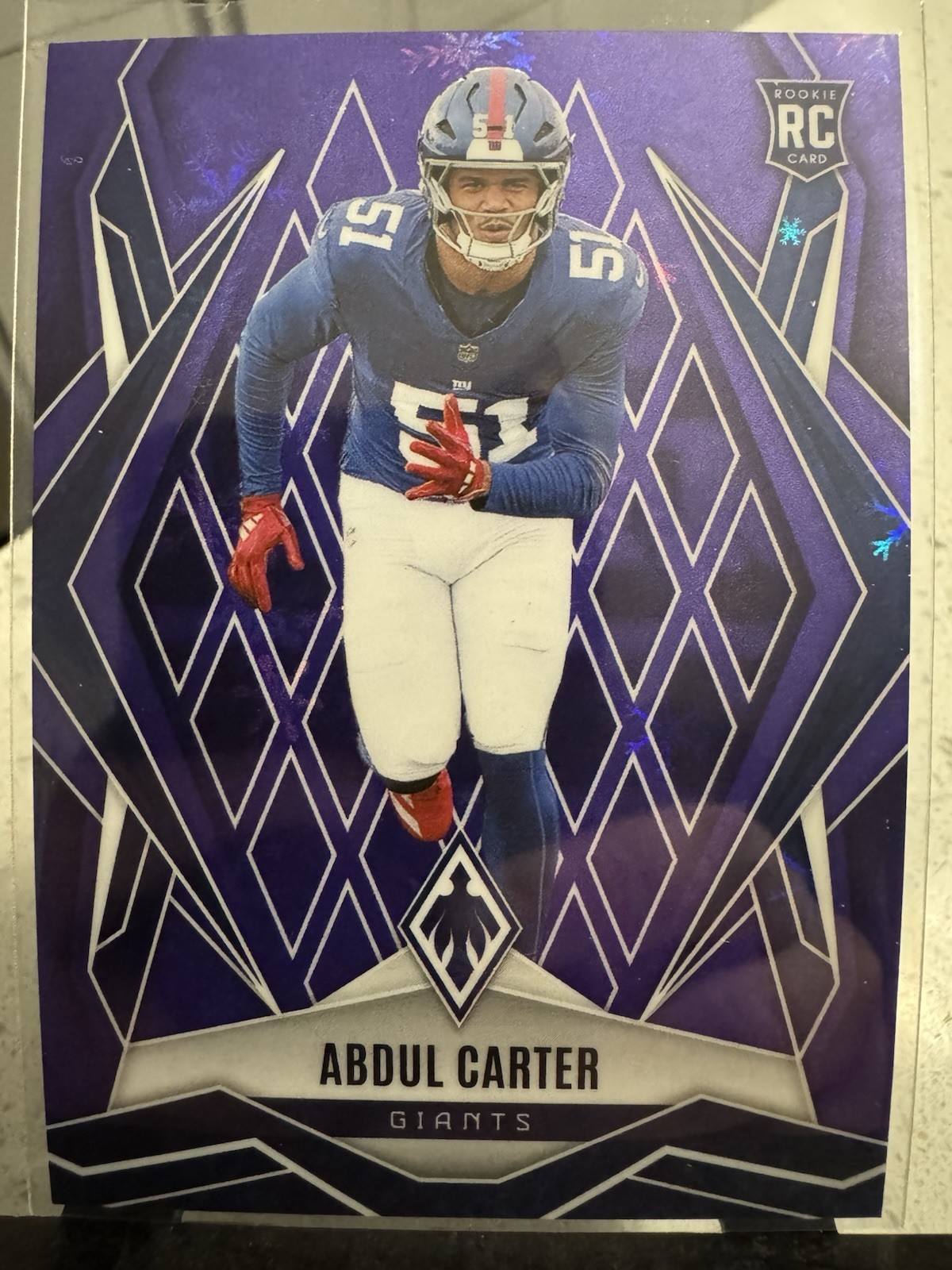 2025 Panini Phoenix - Rookies Abdul Carter #177 Purple Winter /249 (RC)