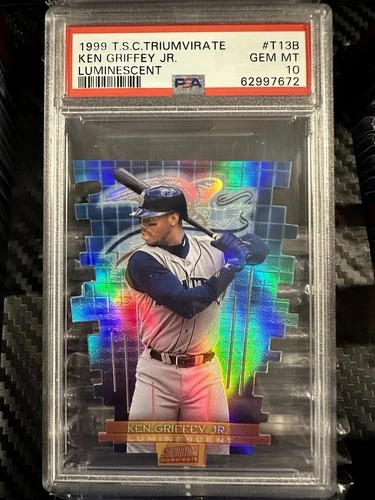 Ken Griffey Jr Luminescent 1999 Topps Stadium Club Triumvirate #T13B PSA 10