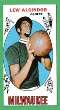 High End RARE - 1969-70 Topps 25 Lew Alcindor Rookie Card RC Kareem Abdul-Jabbar. rookie card picture