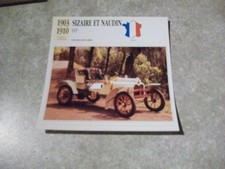 CARTE FICHE SIZAIRE ET NAUDIN 8HP