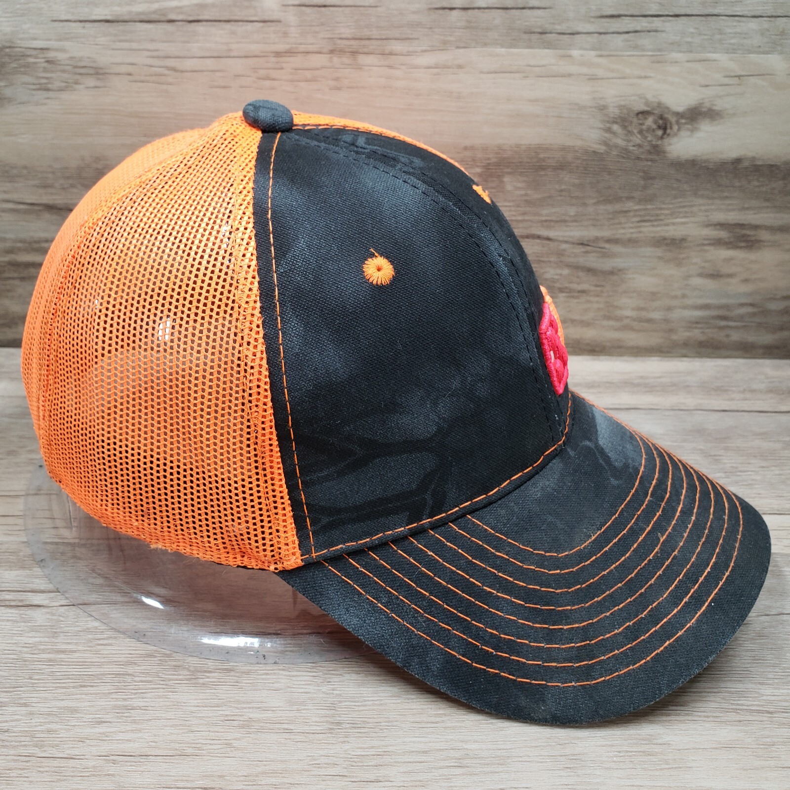 Kryptek Camo Hat Cap Strap Back Blaze Orange Mesh… - image 6