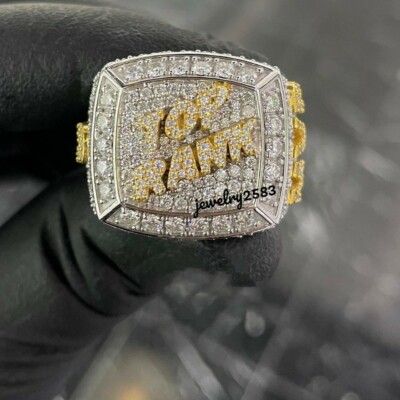 Rapper Jewelry 3.4 Ct D/VVS A1 Moissanite Men's Custom Letter Ring