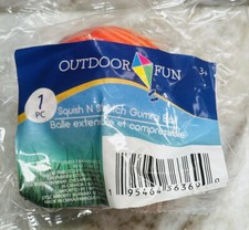 Outdoor Fun 1pc Squish And Stretch Gummi Ball. Orange 2.5 Inches