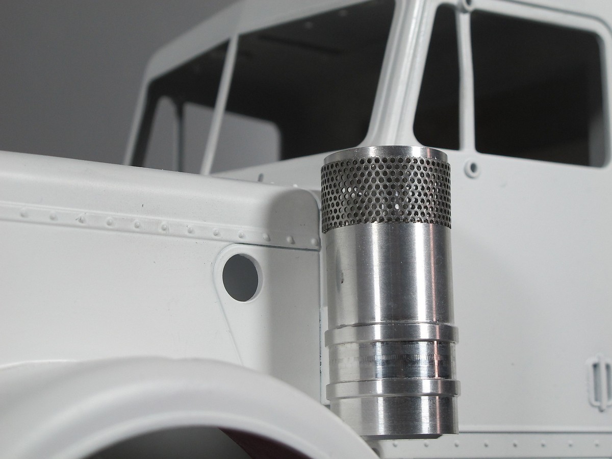 Pair Aluminum Air Cleaner Intake Tank Tamiya RC 1/14 Semi Grand Hauler Truck - Foto 7