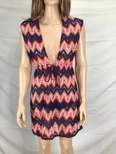 Junior's NWT Miken Swimsuit Chevron Crocheted Cover-Up Tunic